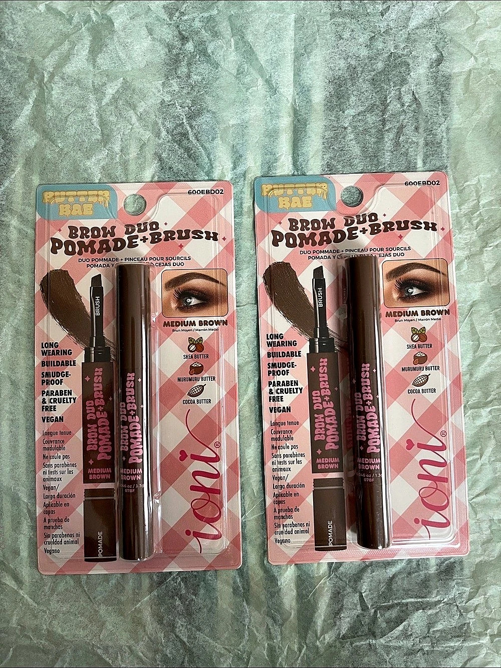 2 ioni Brow Duo Pomade + Brush in Medium Brown